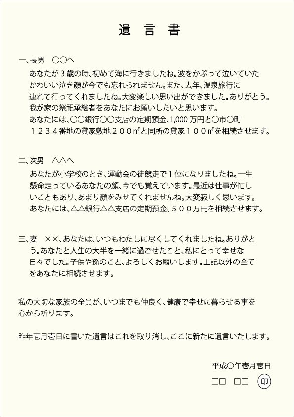 遺言書